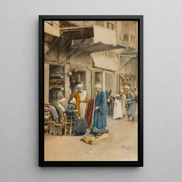 The Carpet Seller - Filippo Bartolini — framed artwork on a wall