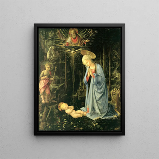 L'Adoration dans la forêt - Filippo Lippi — framed artwork on a wall