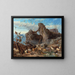 After the flood, the animals leaving the ark - Filippo Palizzi — framed artwork on a wall