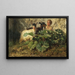 Chevrettes with a Little Shepherd - Filippo Palizzi — framed artwork on a wall