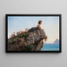 La Jeune Fille sur le Rocher à Sorrente - Filippo Palizzi — framed artwork on a wall