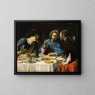 The Supper at Emmaus - Filippo Tarchiani — framed artwork on a wall