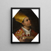 Saint Janvier tenant des fioles de son sang - Filippo Vitale — framed artwork on a wall
