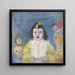 Girl with Communion Masks - James Ensor — framed artwork on a wall