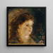 Girl with a Pearl Necklace in the Hair - Anton Romako — framed artwork on a wall