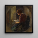 Girl Reading - Anton Laupheimer — framed artwork on a wall