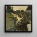 Girl by a Stream - Arthur Langhammer — framed artwork on a wall