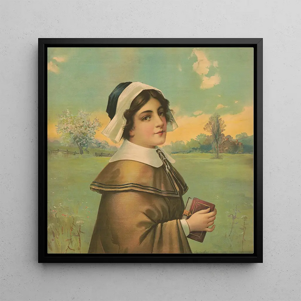 Puritan Girl - Campbell Metzger Jacobson — framed artwork on a wall