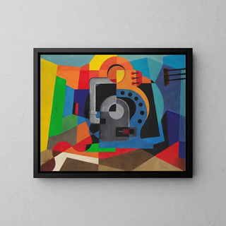 Mechanical Landscape Painting - Fillia — framed artwork on a wall