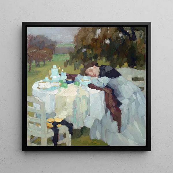 Autumn End Painting - Leo Putz — framed artwork on a wall
