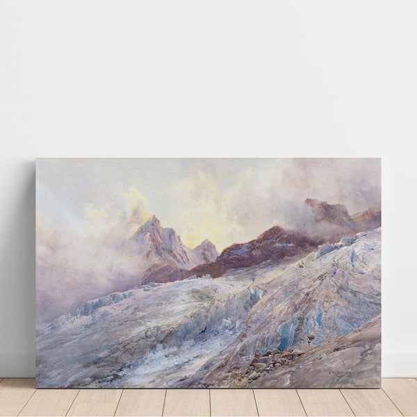 Reproduction of the painting Finsteraarhorn Painting - Edward Theodore Compton