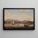 Île Bar et montagnes du Mont Desert depuis Somes Settlement - Fitz Henry Lane — framed artwork on a wall