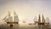 Calm flat sea off Halfway Rock - Fitz Henry Lane — artwork view