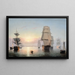 Sunset over Boston Harbor - Fitz Henry Lane — framed artwork on a wall