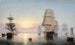 Sunset over Boston Harbor - Fitz Henry Lane — artwork view