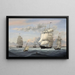 Port of New York - Fitz Henry Lane — framed artwork on a wall