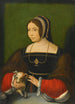 Portrait of a lady with a small dog - Flemish School — artwork view