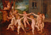 Putti dansant dans un paysage avec une villa en arrière-plan - Ecole flamande — artwork view