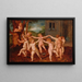 Putti dansant dans un paysage avec une villa en arrière-plan - Ecole flamande — framed artwork on a wall