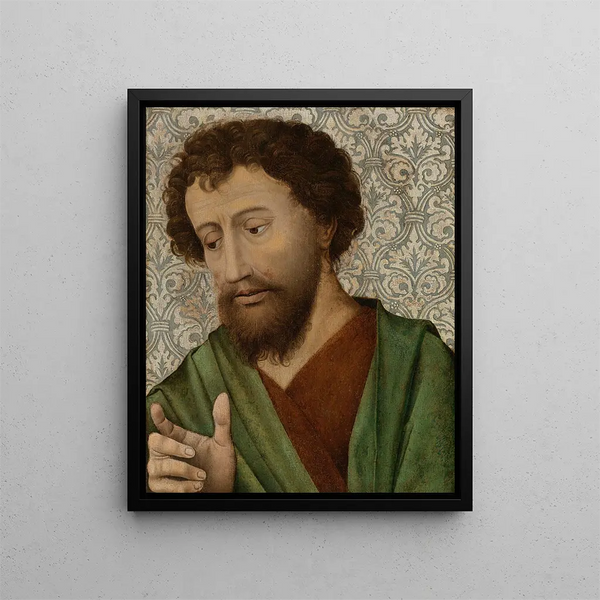 Saint John the Baptist Painting - Flemish School — framed artwork on a wall