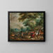 L'Entrée des animaux dans l'Arche de Noé - Flemish School — framed artwork on a wall
