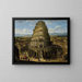 The Tower of Babel - Flemish School of the 17th Century — framed artwork on a wall