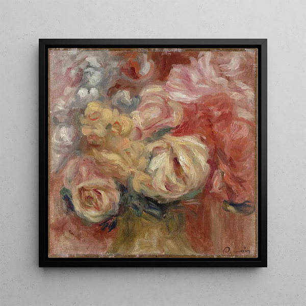 Flowers - Pierre-Auguste Renoir — framed artwork on a wall