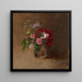 Flowers in a glass - Albert Edelfelt — framed artwork on a wall