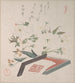 Cherry Blossom Painting and Seal Box with Ink and Ruler - Kubo Shunman — artwork view