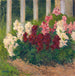 Flowers in front of a garden fence - Koloman Moser — displayed in an interior