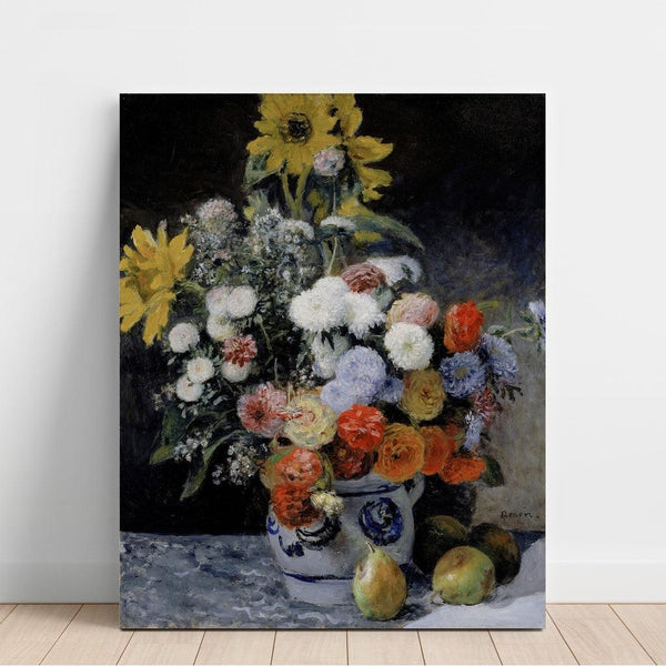 Reproduction of the painting Flower arrangement in a terracotta pot - Pierre-Auguste Renoir