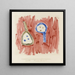 Flower painting pans I - Paul Klee — framed artwork on a wall