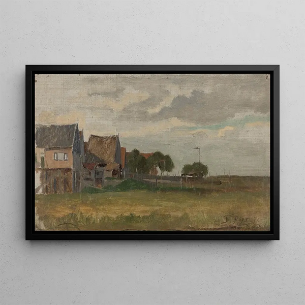 Landscape in Sweden - Félicien Rops — framed artwork on a wall