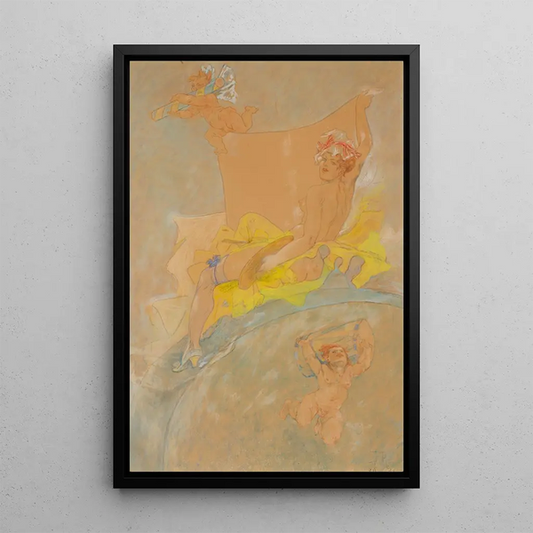 Project of Poster - Félicien Rops — framed artwork on a wall