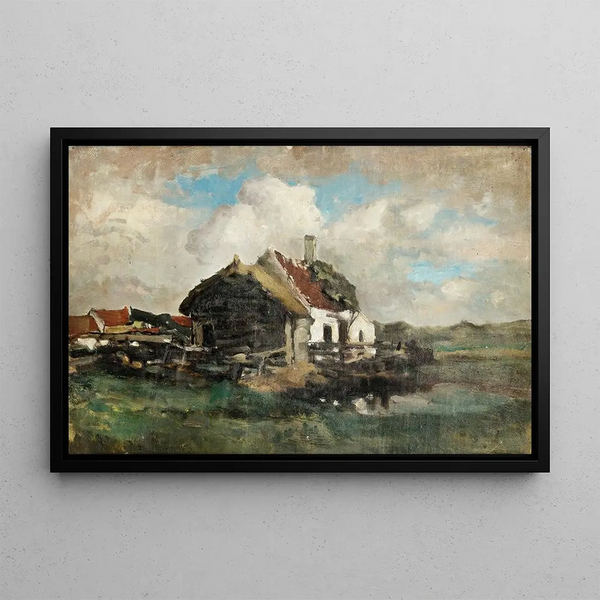 La maison abandonnée - Félicien Rops — framed artwork on a wall