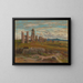 L'Aqua Claudia in the Roman countryside - Félix-Hippolyte Lanoë — framed artwork on a wall