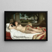 a Roman woman sleeping - Félix Auguste Clément — framed artwork on a wall
