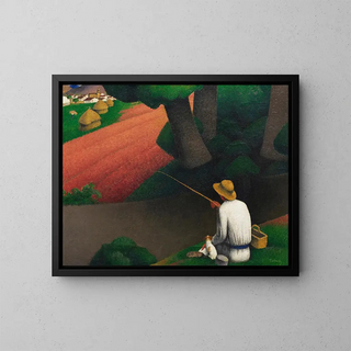The Fisherman - Félix Bonnet — framed artwork on a wall