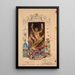 Allegory of the arts of fire in a hearth - Félix Bracquemond — framed artwork on a wall