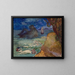 a couple embracing in a marine landscape - Félix Bracquemond — framed artwork on a wall