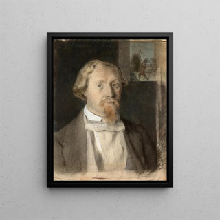 Portrait of Charles Desforges de Vassens - Félix Bracquemond — framed artwork on a wall