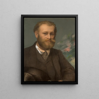 Portrait of Édouard Manet - Félix Bracquemond — framed artwork on a wall