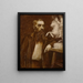 Portrait of the sculptor Armand Le Véel - Félix Bracquemond — framed artwork on a wall