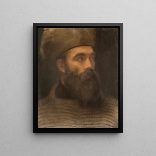 Portrait painting presumed of Henri Fantin-Latour - Félix Bracquemond — framed artwork on a wall
