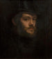 Self-portrait with a top hat - Félix Bracquemond — artwork view