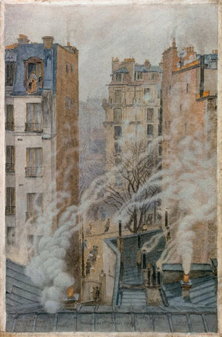 L'Avenue du Maine XIVe Paris view from the 6th floor of no. 42 Gassendi street - Félix Brard — artwork view