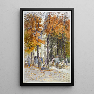 Flix Brard - La place des Ecoles et le square de la Mairie du XIVme arrondissement.webp