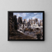 The piercing of the avenue de l'Opéra - Félix Hilaire Buhot — framed artwork on a wall