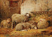 Petite Scène d'Étable avec Moutons - Félix Saturnin Brissot de Warville — artwork view