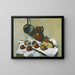 apples, pitcher, water glass, and tin casserole - Félix Vallotton — framed artwork on a wall